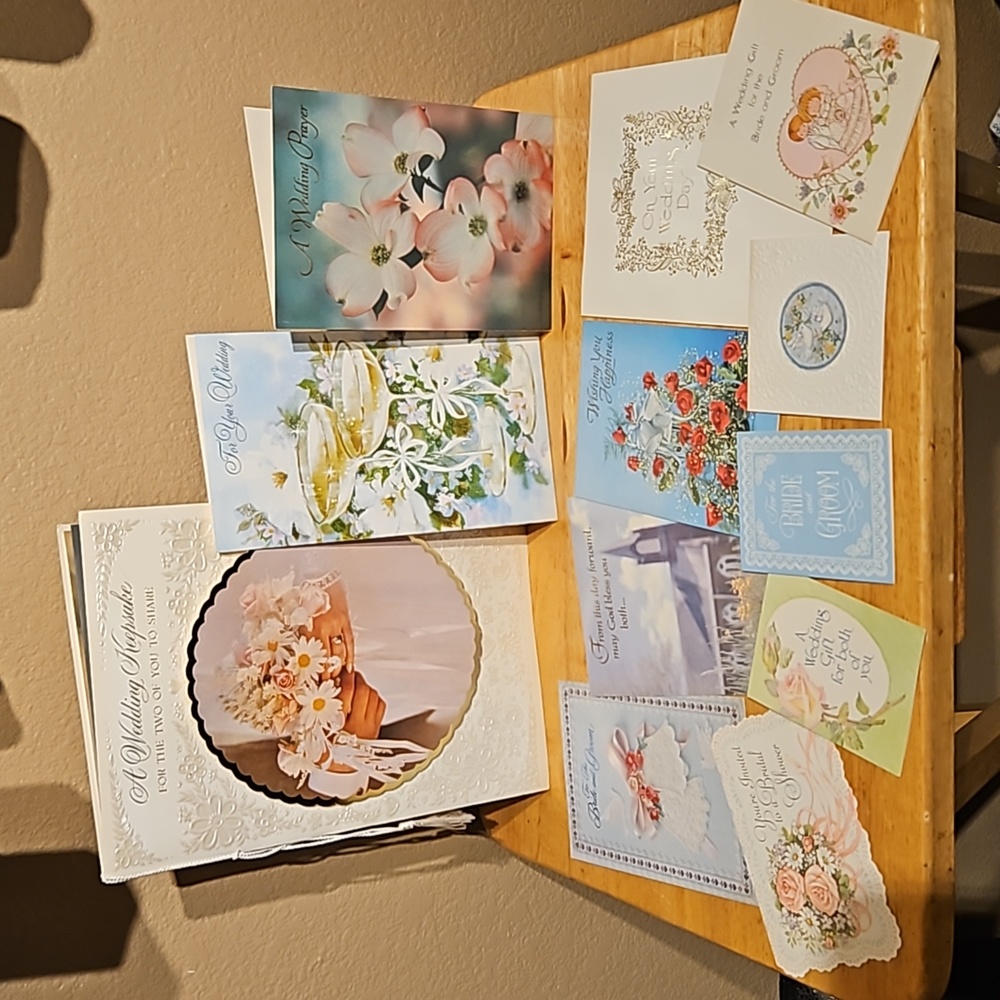 Vintage late 70s wedding cards-used